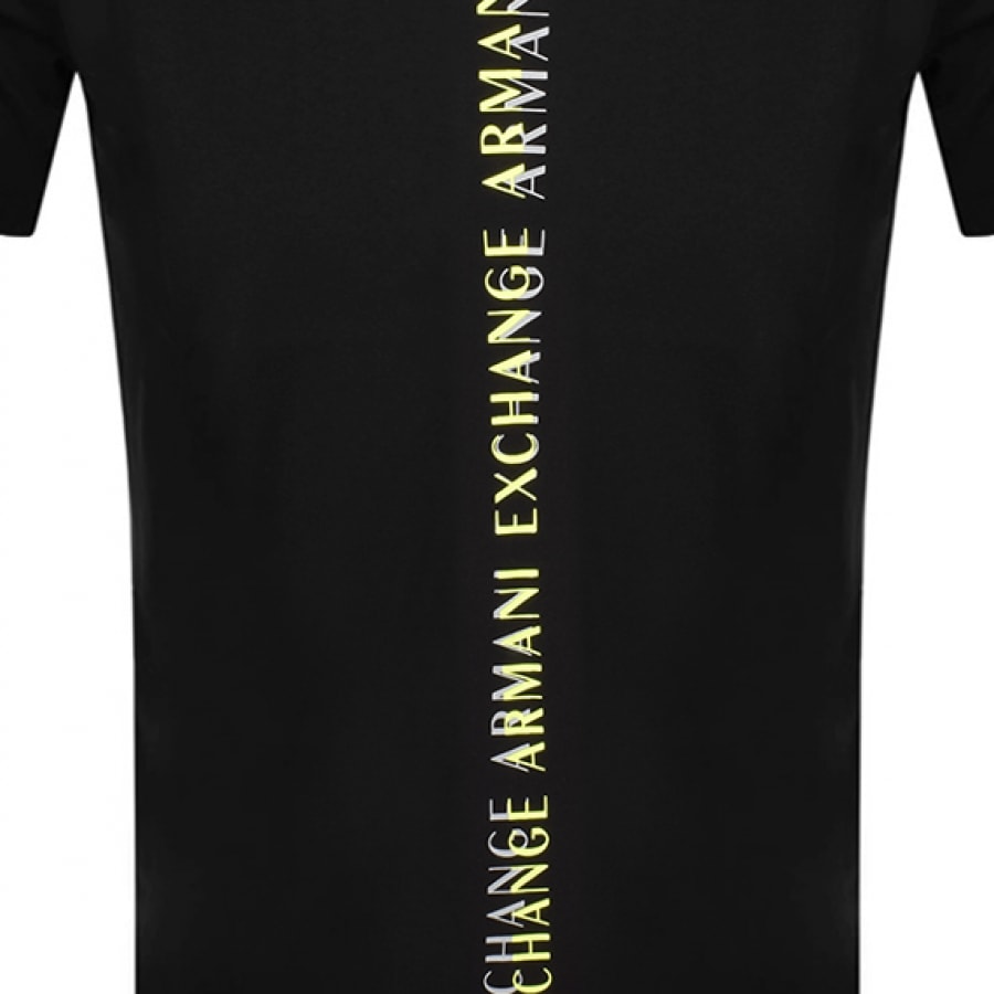 Alternative Image for ProductArmani Exchange Crew Neck Logo T Shirt Black3